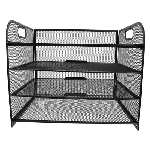 Gogogmee 4Stufe Stapelbarer Dokumenten Organizer aus Metall Abnehmbarer Briefablage mit Griff Eleganter Schreibtisch Organizer für Zuhause Büro und Klassenzimmer Schwarz Gogogmee 4Stufe Stapelbarer Dokumenten Organizer aus Metall Abnehmbarer Briefablage mit Griff Eleganter Schreibtisch Organizer für Zuhause Büro und Klassenzimmer Schwarz von Gogogmee