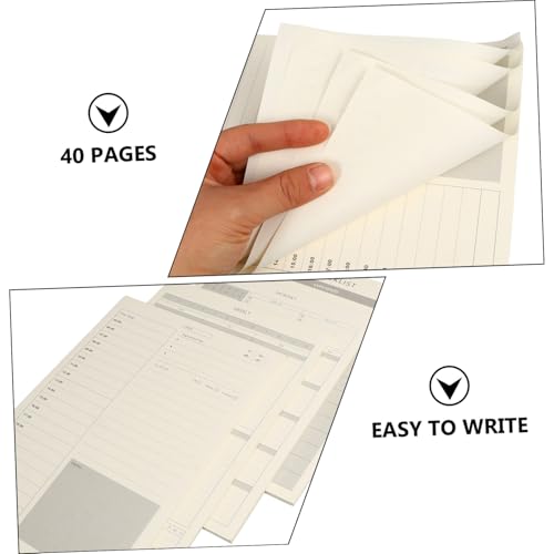 Gogogmee 4er Packung Tagesplaner Notizblock mit Monats Wochen Tagesübersicht und Checkliste Papier Daily Planner Desktop Planer für Schule Büro Persönliche Terminplanung von Gogogmee