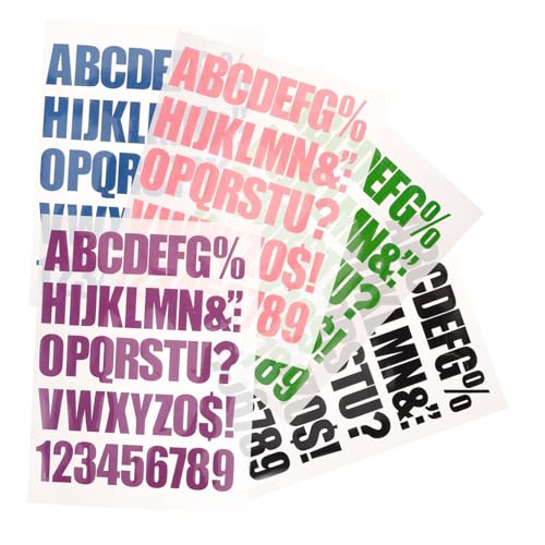 Gogogmee 5 Blätter Bunte Aufbügelbuchstaben und Zahlen Patches zum Aufbügeln für Kleidung und Rucksäcke DIY Textilaufnäher in Schwarz Blau Lila Grün zur Individuellen Modegestaltung von Gogogmee