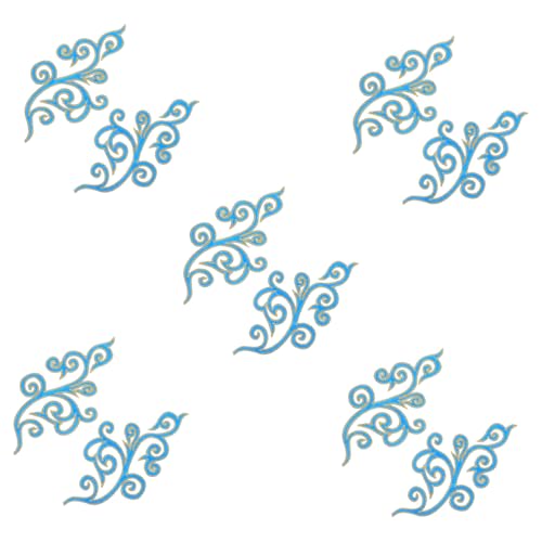 Gogogmee 5 Paare Wolken Stickerei Applikationen Vintage Gestickte Patches zum Aufnähen und Aufbügeln Dekorative Stoffabzeichen für Hochzeitskleider Brautmode und Kostüme von Gogogmee