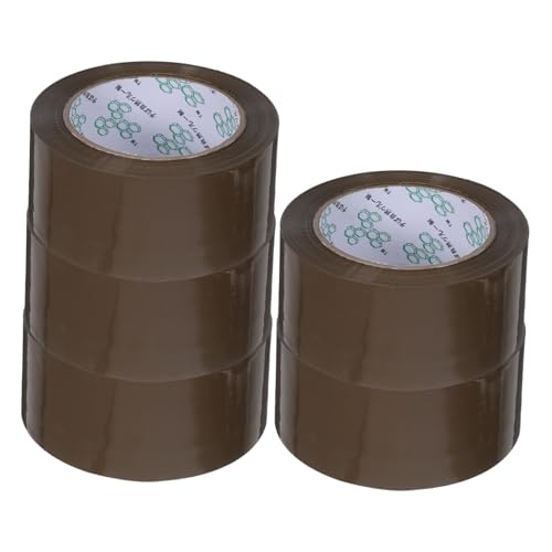 Gogogmee 5 Rollen Klebeband Verpackungsband Starkes Braunes Packband für Umzug Büro Haushalt Schweres Dichtungsband für Kartons und Versand Vielseitiges Industrie Packband von Gogogmee