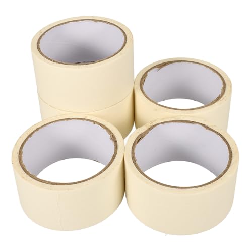 Gogogmee 5 Rollen Malerkrepp Abdeckband Klebeband für Malerarbeiten Rückstandsfrei Leicht Abreißbar Vielseitiges Abklebeband für Heimwerker Kunst und Renovierung von Gogogmee