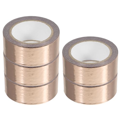 Gogogmee 5 Rollen Metallic Washi Tape Dekoratives Klebeband für Diy Projekte Scrapbooking und Journaling Einfarbig und Goldfolie Leicht Ablösbar für Kreative Bastelideen von Gogogmee