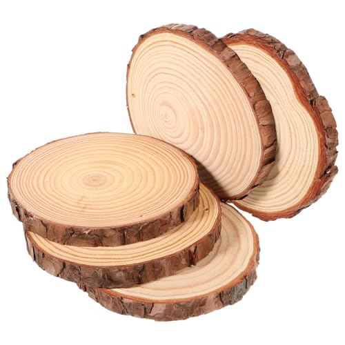 Gogogmee 5 Runde Holzscheiben Zum Selbermachen: 14–15 Cm Große Runde Holzscheiben Für Diy-projekte – Tischdekoration, Untersetzer, Bastelmaterial Gogogmee 5 Runde Holzscheiben Zum Selbermachen: 14–15 Cm Große Runde Holzscheiben Für Diy-projekte – Tischdekoration, Untersetzer, Bastelmaterial von Gogogmee