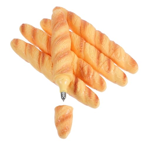 Gogogmee 5 Stück Brot Kugelschreiber mit Realistischer Brotform Schwarzer Tinte Lustiger Food Shaped Stift als Dekorativer Schreibtisch und Bürozubehör für Schule und Büro von Gogogmee