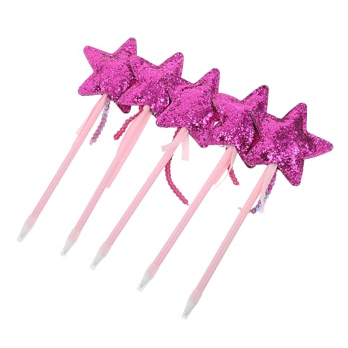 Gogogmee 5 Stück Glitter Kugelschreiber mit Sternmotiv Ergonomisch Weich Langlebig aus Pu-material Komfortabel für Schule Büro Niedliches Cartoon Design für Mädchen und Geschenke von Gogogmee