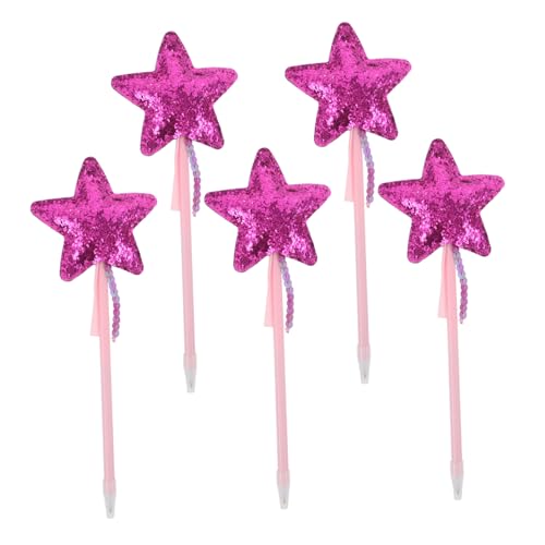 Gogogmee 5 Stück Glitzer Kugelschreiber Stern Design PU Glitter Gel Tinte Glattes Schreiben Kawaii Cartoon Schreibset für Schule Büro Party von Gogogmee