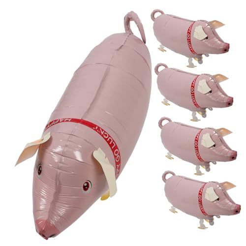 Gogogmee 5 Stück Inflatable Pig Folienballons Leichte Kreative Tierballons für Kinderpartys für Dekoration und Spaß Beim von Gogogmee