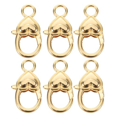 Gogogmee 5 Stück Karabinerverschlüsse: Herzverschlusshaken-Karabinerverschlüsse für Armbänder, Halsketten, Schlüsselanhänger, Charms, DIY-Schmuckherstellung Gogogmee 5 Stück Karabinerverschlüsse: Herzverschlusshaken-Karabinerverschlüsse für Armbänder, Halsketten, Schlüsselanhänger, Charms, DIY-Schmuckherstellung von Gogogmee