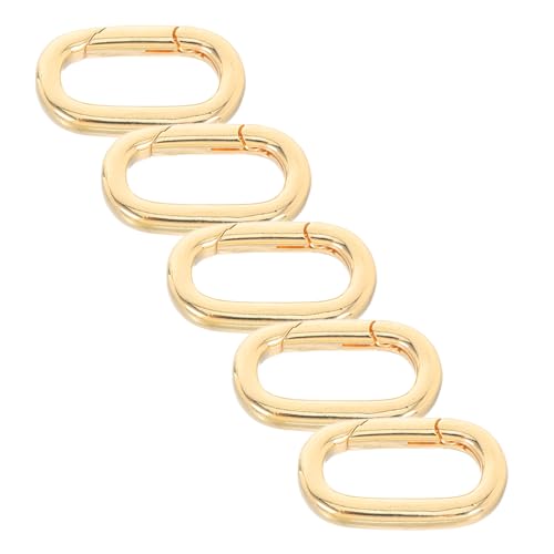 Gogogmee 5 Stück Karabinerverschluss Verbinder Ovale Federverschlüsse Für Halskettenanhänger Armbänder Schlüsselanhänger DIY Projekte Schmuckherstellung Zubehör von Gogogmee