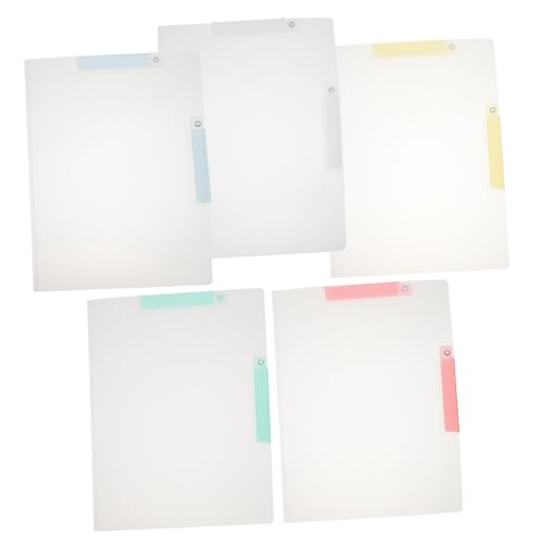 Gogogmee 5 Stück Poly-projekttaschen Aus Kunststoff Für Aktenhüllen, Papier-projektordner, Aktenhüllen Für Dokumente, Akten Und Papiere, Büro, Schulbedarf von Gogogmee
