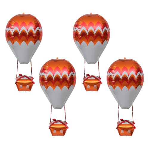 Gogogmee 5 Stück Teiliges Aluminium Heißluftballon Langlebige Metallic luftballons für Geburtstagsparty Kinderfreundlich Auffällige Partydeko Rostfreie Folienballons von Gogogmee