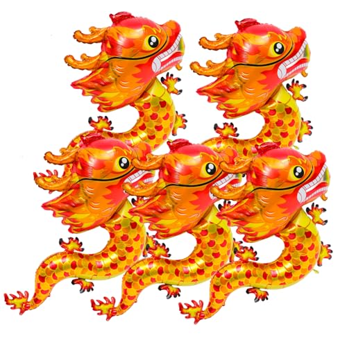 Gogogmee 5 Stück Teiliges Aluminiumfolie Drachen Luftballons Chinesisches Neujahr Partydekoration Frühlingsfest Festliche Neujahrsballons Rote Drachenform für Familien und Veranstaltungen Gogogmee 5 Stück Teiliges Aluminiumfolie Drachen Luftballons Chinesisches Neujahr Partydekoration Frühlingsfest Festliche Neujahrsballons Rote Drachenform für Familien und Veranstaltungen von Gogogmee
