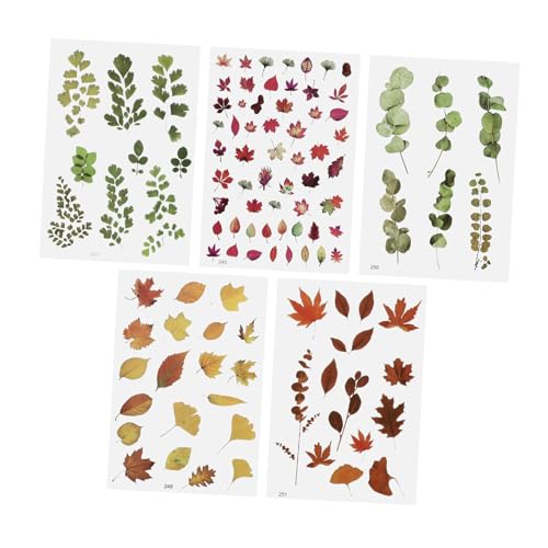 Gogogmee 5 Stück Teiliges DIY Resin Füller mit Selbstklebenden Blumenaufklebern für Epoxidharz Bastelarbeiten Geeignet für Schmuckherstellung Nageldesign Handwerk und Dekoration von Gogogmee