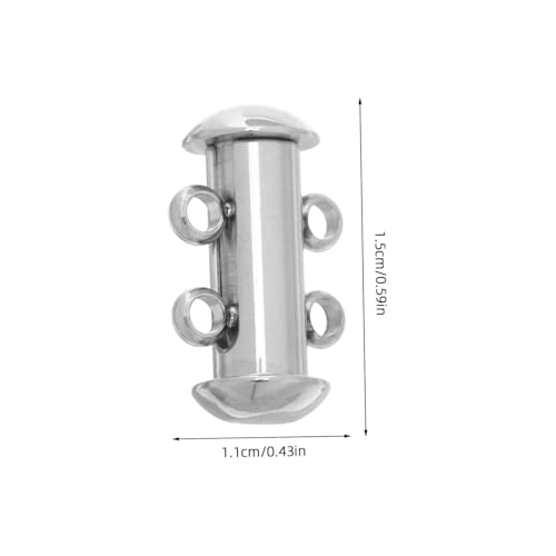 Gogogmee 5 Stück Teiliges Edelstahl Doppelreihiges Mehrlagige Kettenverbinder für Halsketten und Armbänder Diy-freundlicher Langlebiger Verschluss für Modische Schmuckkreationen von Gogogmee