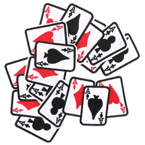 Gogogmee 5 Stück Teiliges Gestickte Poker Aufnäher zum Aufbügeln Bunte Dekorative Stoffflicken für DIY Kleidung Jacken Pullover und Kissen Einfach Anzubringen und Langlebig Gogogmee 5 Stück Teiliges Gestickte Poker Aufnäher zum Aufbügeln Bunte Dekorative Stoffflicken für DIY Kleidung Jacken Pullover und Kissen Einfach Anzubringen und Langlebig von Gogogmee