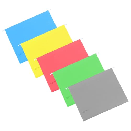 Gogogmee 5 Stück Teiliges Hängeregister Farbige Ordner für Büro und Zuhause Organizer für Dokumente und Belege aus Leichtem und Robustem Material von Gogogmee