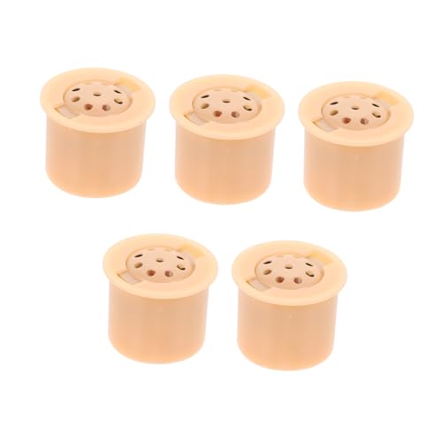 Gogogmee 5 Stück Teiliges Kunststoff Soundgenerator Zylindrischer Musiksender für DIY Plüschspielzeug Leichter Kompakter Musikspielzeugzubehör Einfacher Druck Aktiviert Klangaufnahme von Gogogmee