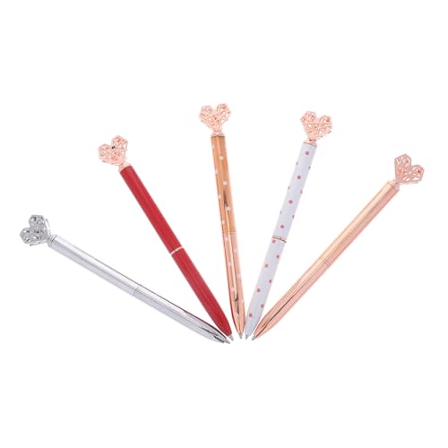 Gogogmee 5 Stück Teiliges Metallkugelschreiber Herzform Bunte Kugelschreiber Schreibbedarf Langlebig Schnelltrocknend für Schule Büro Kreatives Schreiben und Notizen Gogogmee 5 Stück Teiliges Metallkugelschreiber Herzform Bunte Kugelschreiber Schreibbedarf Langlebig Schnelltrocknend für Schule Büro Kreatives Schreiben und Notizen von Gogogmee