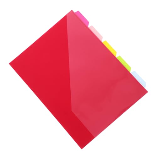 Gogogmee 5 Stück Teiliges PP Dokumentenordner mit Taschen Indexseiten und Trennblättern für Büro Schule und Organisation von Unterlagen Geeignet für Formate von Gogogmee