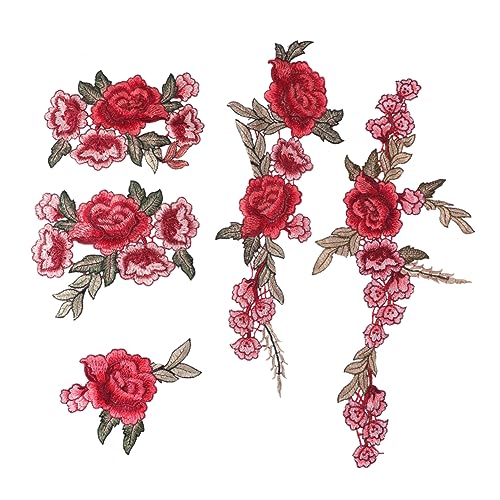 Gogogmee 5 Stück Teiliges Rote Wasserlösliche Stickerei Patches Blumen zum Aufnähen Langlebige Applikationen für Jacken Jeans Rucksäcke DIY Kleidung Dekorieren und Reparieren Gogogmee 5 Stück Teiliges Rote Wasserlösliche Stickerei Patches Blumen zum Aufnähen Langlebige Applikationen für Jacken Jeans Rucksäcke DIY Kleidung Dekorieren und Reparieren von Gogogmee