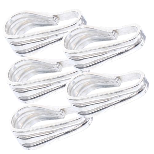 Gogogmee 5 Stück Teiliges Silberanhänger Verschluss Langlebige Schmuck Charm Connector Clips DIY Schmuckzubehör für Anhänger Messingdekorationen Robust Verblassend von Gogogmee
