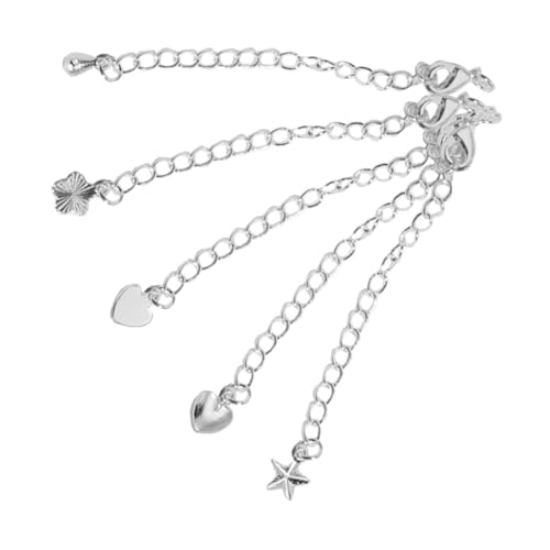 Gogogmee 5 Stück Teiliges Silberfarbener Kettenverlängerungen mit Karabinerverschluss Lange Schmuckverlängerungsketten für Halsketten Armbänder und Fußkettchen DIY Schmuckzubehör für Gogogmee 5 Stück Teiliges Silberfarbener Kettenverlängerungen mit Karabinerverschluss Lange Schmuckverlängerungsketten für Halsketten Armbänder und Fußkettchen DIY Schmuckzubehör für von Gogogmee