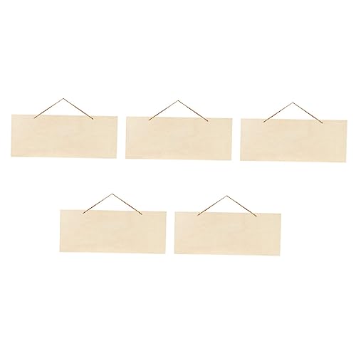 Gogogmee 5 Stück Unbehandelte Holzplatten für DIY Hängende Holzschilder zum Malen Holzbrett für Kreative Projekte für Bastelarbeiten und Dekoration von Gogogmee