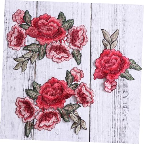 Gogogmee 5 Stück Wasserlösliche Bestickte Blumen Aufnäher Zum Aufnähen Für Kleidung Jeans Rucksäcke Rot DIY Nähen Applikationen Gogogmee 5 Stück Wasserlösliche Bestickte Blumen Aufnäher Zum Aufnähen Für Kleidung Jeans Rucksäcke Rot DIY Nähen Applikationen von Gogogmee