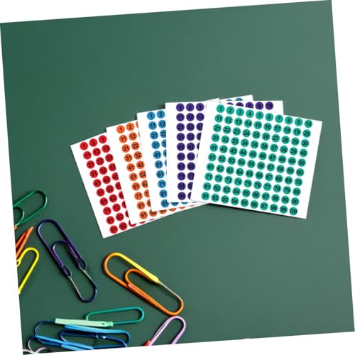 Gogogmee 50 Blatt Bunte Nummernaufkleber Selbstklebend Farbige Klebepunkte für Büro Schule Organisation DIY Basteln Vielseitig Einsetzbar Effiziente Sortierung von Gogogmee