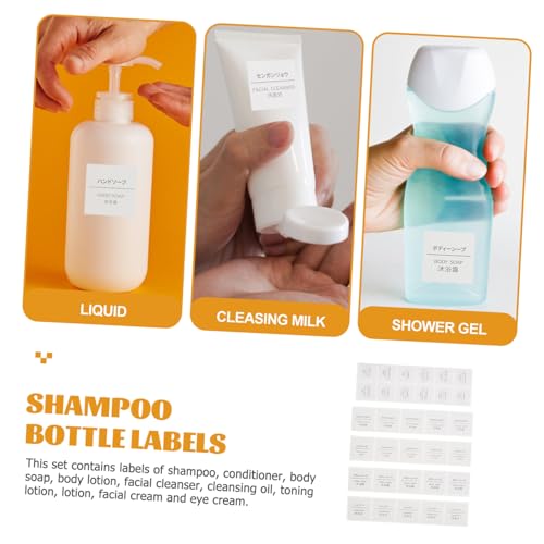 Gogogmee 50 Blatt Wasserdichte Kosmetikflaschen etiketten Selbstklebend Klassifikationsaufkleber für Shampoo Spender Lotion Seife Flaschen Mehrsprachig Praktisch und Vielseitig von Gogogmee