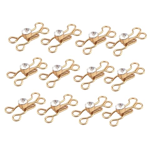 Gogogmee 50 Paare Metall Haken für Kleidung Goldene Versteckte Kragenhaken Stabile Näh Hakenverschlüsse Vielseitiges Zubehör zum Annähen an Jacken Kleider Röcke und Corsetts von Gogogmee