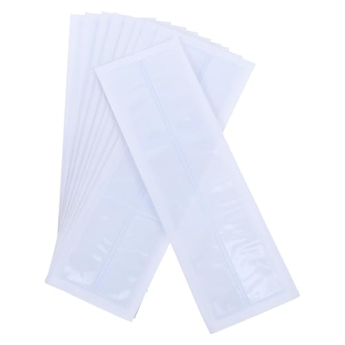 Gogogmee 50 Sets transparente Klebetaschen: selbstklebende Etikettentaschen aus Kunststoff – Karteikartenhalter, Hüllen mit Einsteckkarten für Lagerbehälter, Notizbücher, Regale, Ordner, Schubladen von Gogogmee