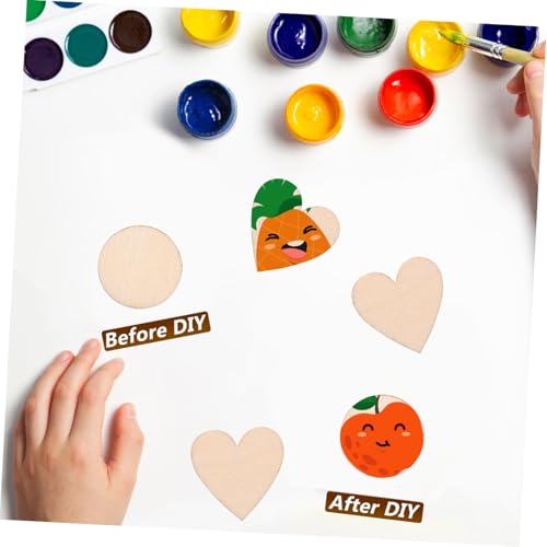 Gogogmee 50 Stck Teiliges Natürliche Holzscheiben zum Basteln Runde und Herzförmige Holzstücke Unbemalt für DIY Handwerk Gravur Malerei und Dekoration Zuhause oder Party Gogogmee 50 Stck Teiliges Natürliche Holzscheiben zum Basteln Runde und Herzförmige Holzstücke Unbemalt für DIY Handwerk Gravur Malerei und Dekoration Zuhause oder Party von Gogogmee