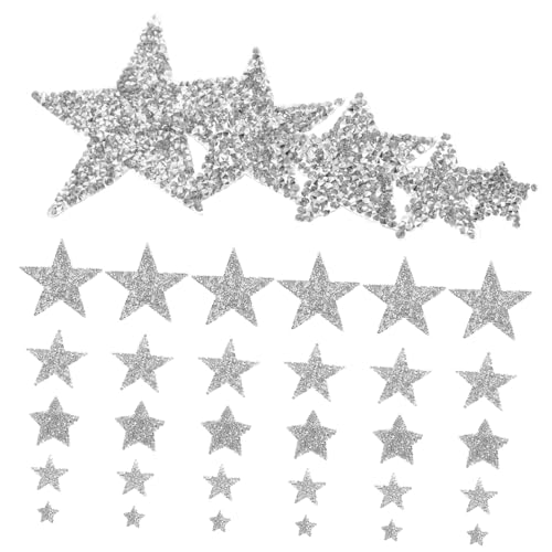 Gogogmee 50 Stück Bügelbilder Sterne Glitter Strass Applikationen zum Aufbügeln für Kleidung Schuhe Taschen DIY Dekorative Kleidung Reparatur Patches von Gogogmee