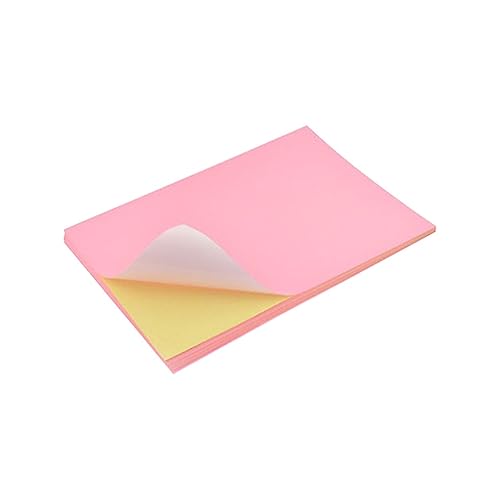 Gogogmee 50 Stück Farbige Klebeetiketten Selbstklebendes Druckpapier für Etiketten DIY und Bastelprojekte Geeignet für Individuelle Beschriftung und Kreative Anwendungen von Gogogmee