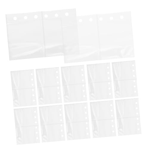 Gogogmee 50 Stück Fotokarten Schutzhüllen Doppelseitig Fächer Material Transparente Einsteckseiten für Sammelalben Vielseitige Nachfüllseiten für Grußkartenhalter Geeignet für Schule und von Gogogmee