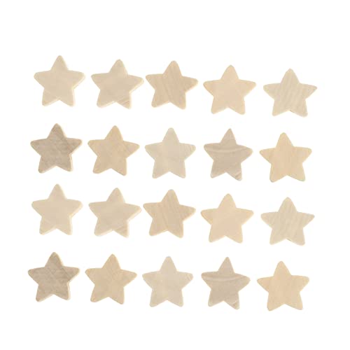 Gogogmee 50 Stück Holzperlen Fünfzackige Sterne DIY Bastelzubehör für Schmuckherstellung Kreative Holzperlen für Armbänder und Deko Projekte von Gogogmee