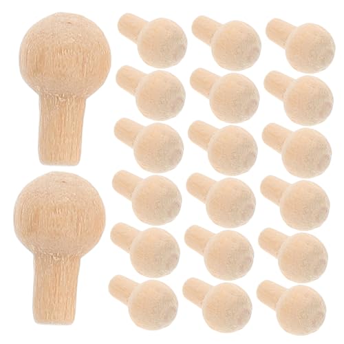 Gogogmee 50 Stück Miniatur Möbelknöpfe für Puppenhaus Deko Vintage Holzgriff für Türen DIY Miniatur Haus Zubehör für Kreative Bastelprojekte von Gogogmee