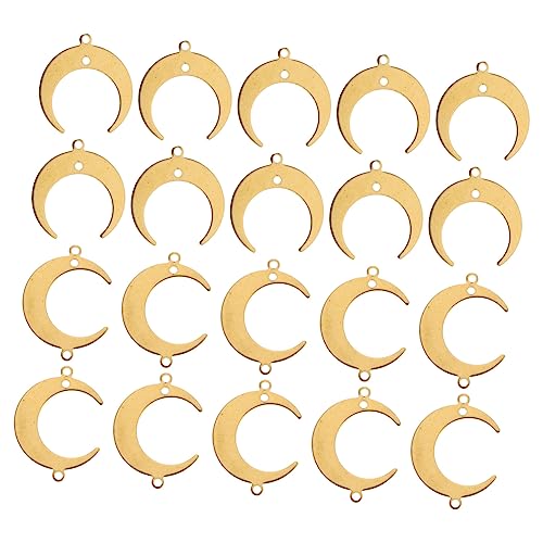 Gogogmee 50 Stück Mond-anhänger Herstellung Mondgirlande Mondzauber Mond Wanddekoration Mondring Reize Schüttgut Hängend Himmlisch Schmuck Mondverbinder Charms Mondanhänger Legierung Golden von Gogogmee