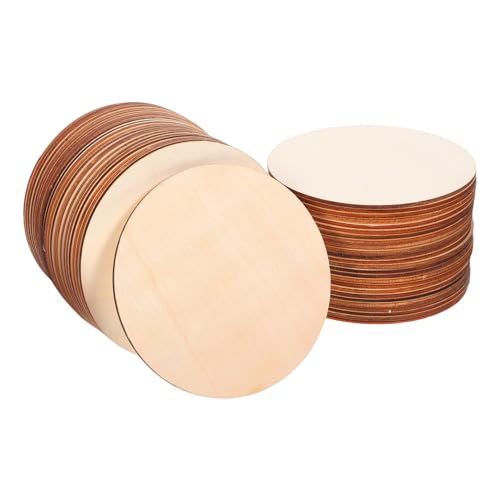 Gogogmee 50 Stück Natürliche Unlackierte Runde Holzscheiben für DIY Bastelprojekte Malen Gravieren Holzscheiben als Kleine Zeichenbretter für Kreative Heimdekoration Gogogmee 50 Stück Natürliche Unlackierte Runde Holzscheiben für DIY Bastelprojekte Malen Gravieren Holzscheiben als Kleine Zeichenbretter für Kreative Heimdekoration von Gogogmee