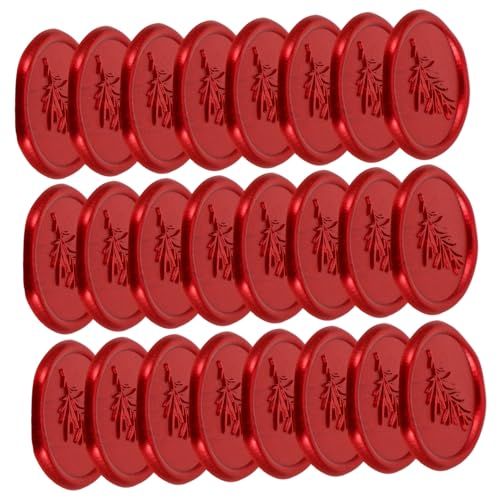 Gogogmee 50 Stück Rote Wachssiegel Aufkleber mit Olivenzweigmotiv Selbstklebend für Umschläge Hochzeitskarten Scrapbooking DIY Basteln mit Doppelseitigem Kleber Symbolisch für und Harmonie von Gogogmee