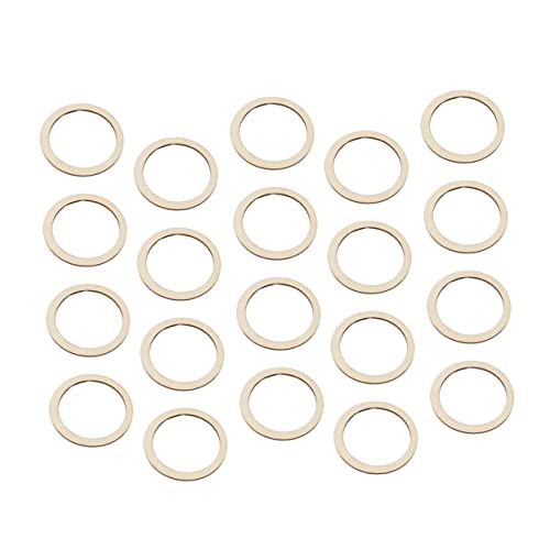 Gogogmee 50 Stück Runde Holzscheiben DIY Anhänger aus Naturholz Glatte Oberfläche Dicke Holzplatten für Basteln Malen Schmuckherstellung und Dekoration von Gogogmee
