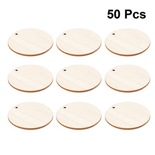 Gogogmee 50 Stück Runde Holzscheiben mit Loch Diy Holzscheiben für Bastelprojekte Hochzeiten Weihnachten Heimdekoration und Etikettengestaltung Gogogmee 50 Stück Runde Holzscheiben mit Loch Diy Holzscheiben für Bastelprojekte Hochzeiten Weihnachten Heimdekoration und Etikettengestaltung von Gogogmee