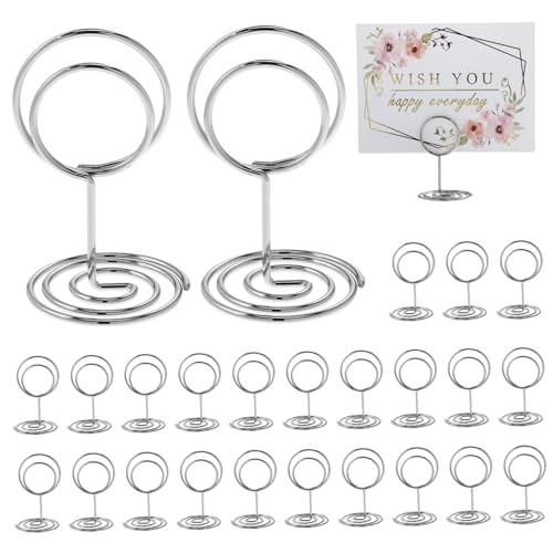 Gogogmee 50 Stück Runde Metall Tischkartenhalter Silberfarben Leichter Kartenclip für Fotos Namenskarten Tischkarten Memo Stabil Dekorativ für Hochzeit Restaurant Party Gogogmee 50 Stück Runde Metall Tischkartenhalter Silberfarben Leichter Kartenclip für Fotos Namenskarten Tischkarten Memo Stabil Dekorativ für Hochzeit Restaurant Party von Gogogmee