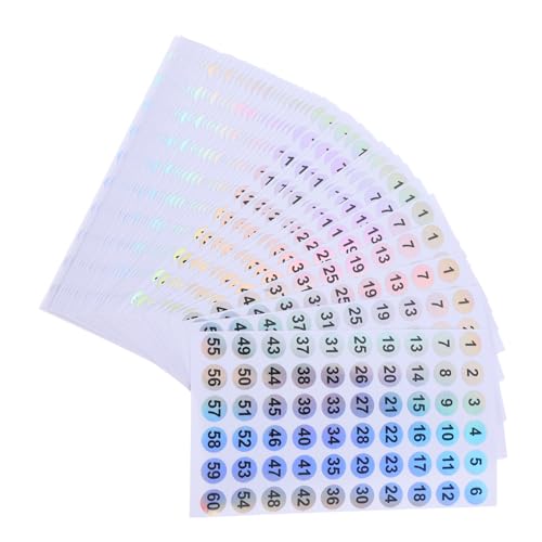 Gogogmee 50 Stück Runde Wasserdichte Nummernaufkleber Selbstklebende Farbige Nummern etiketten für Inventar Aufbewahrungsboxen Langlebig und Haftend Gogogmee 50 Stück Runde Wasserdichte Nummernaufkleber Selbstklebende Farbige Nummern etiketten für Inventar Aufbewahrungsboxen Langlebig und Haftend von Gogogmee