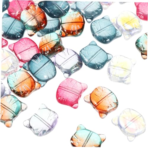 Gogogmee 50 Stück Teiliges Katzenkopf glasperlen Löchern Bunte Bastelperlen für DIY armbänder Leichte Stabile Tierperlen für Schmuckherstellung Gogogmee 50 Stück Teiliges Katzenkopf glasperlen Löchern Bunte Bastelperlen für DIY armbänder Leichte Stabile Tierperlen für Schmuckherstellung von Gogogmee