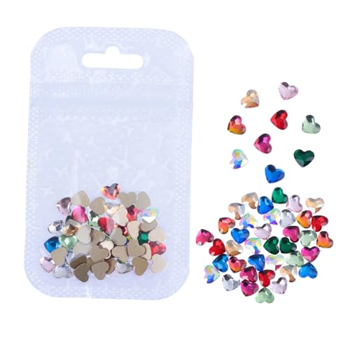 Gogogmee 50 Stück Teiliges Nail Art Charms Herzförmige Strasssteine für DIY Maniküre Nagelverzierung Glitzernde Schmucksteine Mixfarben für Kurze und Lange Nägel Gogogmee 50 Stück Teiliges Nail Art Charms Herzförmige Strasssteine für DIY Maniküre Nagelverzierung Glitzernde Schmucksteine Mixfarben für Kurze und Lange Nägel von Gogogmee