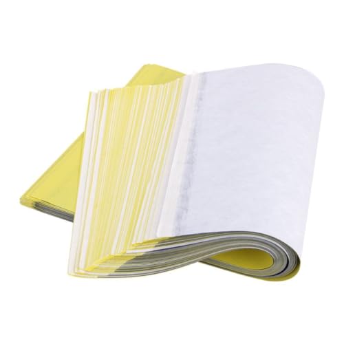 Gogogmee 50 Stück Thermal Transfer Stencil Paper Hitzebeständig Spezielles Schutzpapier für Tattoo schablonen Kompatibel mit Thermokopierern Einfach zu Verwenden für Künstler und Anfänger von Gogogmee