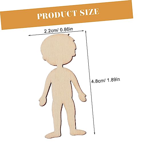 Gogogmee 50 Stück Unbehandelte Holzfiguren Bastelholzscheiben für DIY Kinderhandwerk Glatte Holzspäne ohne Grate Bemalbar Kreative Holzfiguren für Kindergarten und Dekoration von Gogogmee